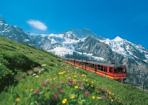 Jungfraubahn vor der Jungfraubahn