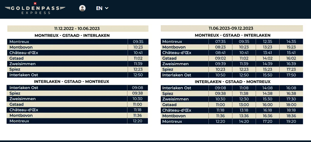 gpx timetable